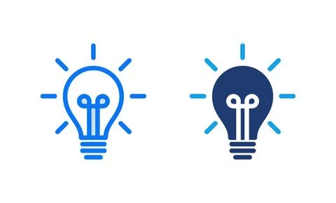 Lamp icon vector illustration. Light bulb sign and symbol. idea symbol. Stock Illustration