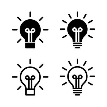 Lamp icon vector illustration. Light bulb sign and symbol. idea symbol. Stock Illustration