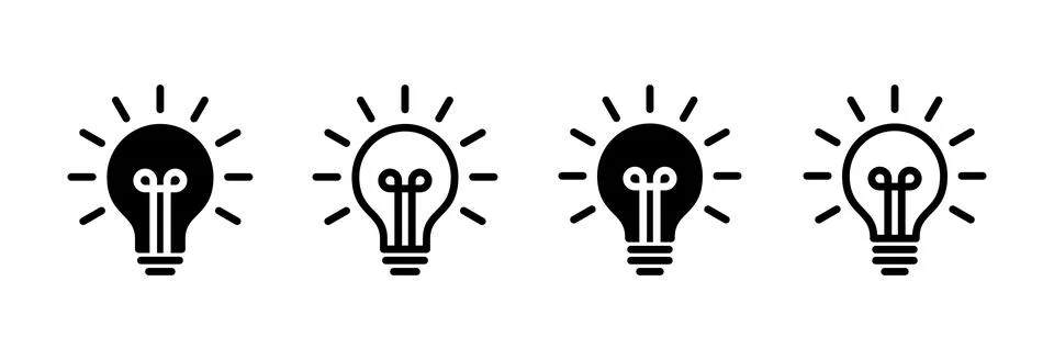 Lamp icon vector illustration. Light bulb sign and symbol. idea symbol. Stock Illustration