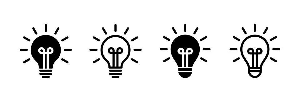 Lamp icon vector illustration. Light bulb sign and symbol. idea symbol. Stock Illustration