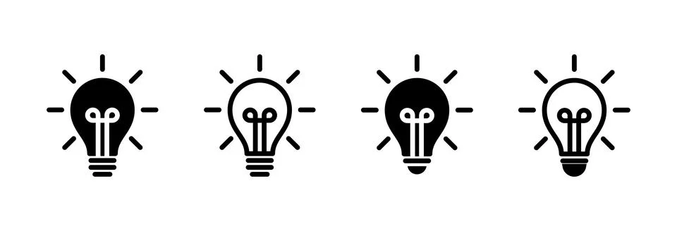 Lamp icon vector illustration. Light bulb sign and symbol. idea symbol. Stock Illustration