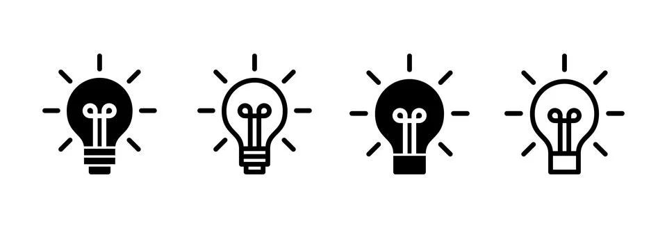 Lamp icon vector illustration. Light bulb sign and symbol. idea symbol. 스톡 일러스트