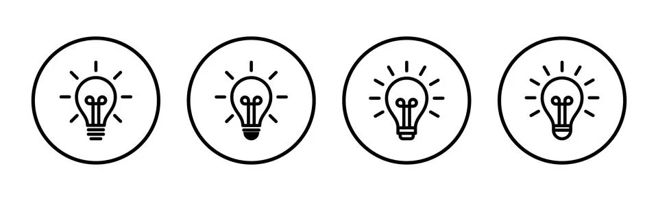 Lamp icon vector illustration. Light bulb sign and symbol. idea symbol. Stock Illustration