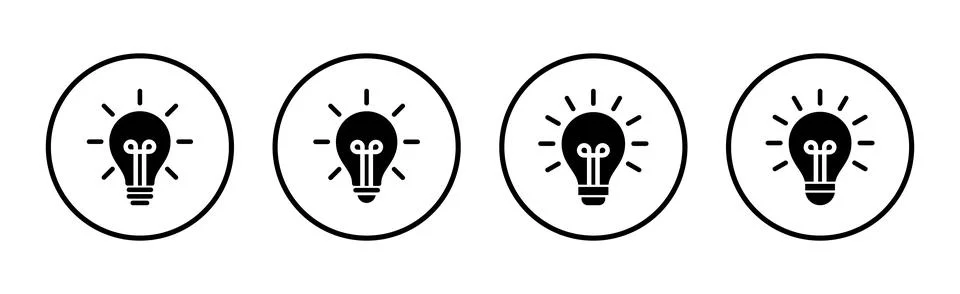 Lamp icon vector illustration. Light bulb sign and symbol. idea symbol. Stock Illustration
