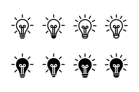 Lamp icon vector illustration. Light bulb sign and symbol. idea symbol. Stock Illustration