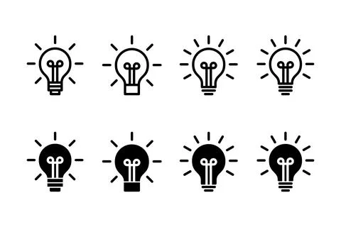 Lamp icon vector illustration. Light bulb sign and symbol. idea symbol. Stock-Illustration