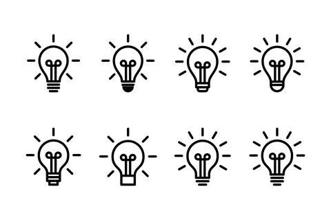 Lamp icon vector illustration. Light bulb sign and symbol. idea symbol. Stock Illustration