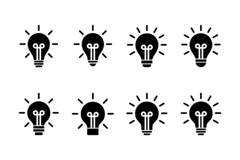 Lamp icon vector illustration. Light bulb sign and symbol. idea symbol. Stock Illustration