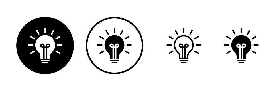 Lamp icon vector illustration. Light bulb sign and symbol. idea symbol. Stock Illustration