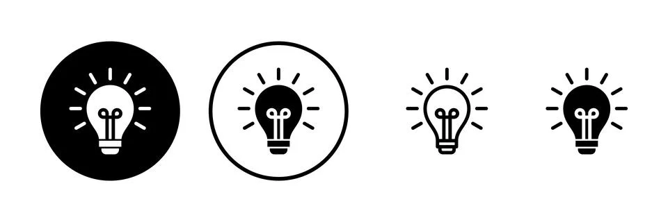 Lamp icon vector illustration. Light bulb sign and symbol. idea symbol. Stock Illustration