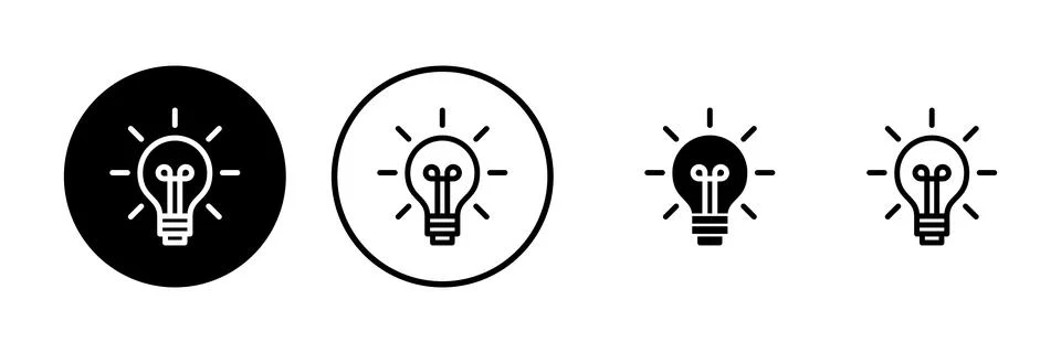 Lamp icon vector illustration. Light bulb sign and symbol. idea symbol. Stock Illustration