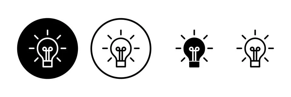 Lamp icon vector illustration. Light bulb sign and symbol. idea symbol. Stock Illustration