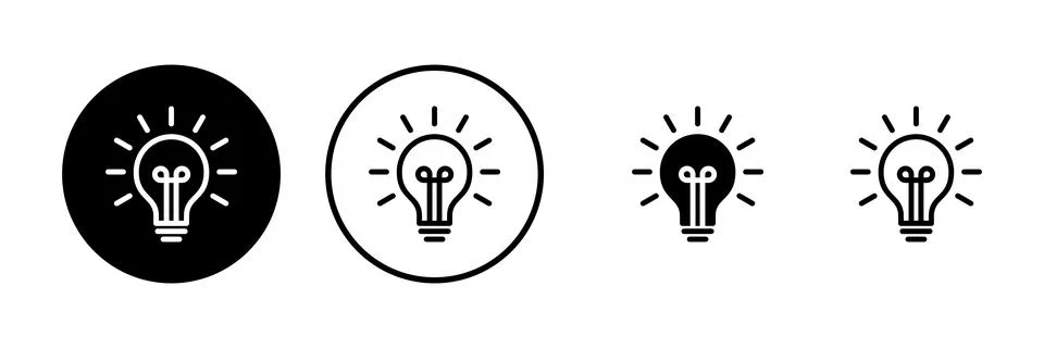 Lamp icon vector illustration. Light bulb sign and symbol. idea symbol. Stock Illustration