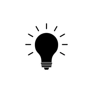 Lamp icon vector. Light bulb icon vector. idea symbol Illustrazione stock