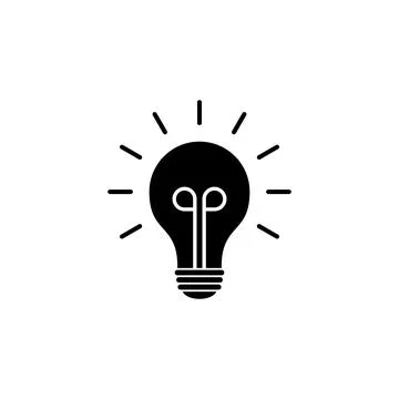Lamp icon vector. Light bulb icon vector. idea symbol Stock Illustration