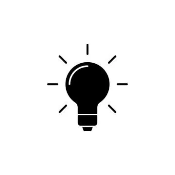 Lamp icon vector. Light bulb icon vector. idea symbol Stock Illustration