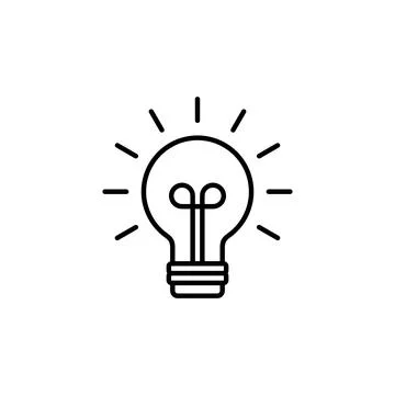 Lamp icon vector. Light bulb icon vector. idea symbol. Stock Illustration