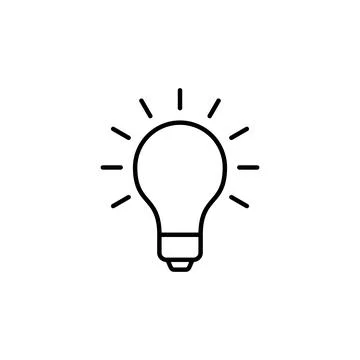 Lamp icon vector. Light bulb icon vector. idea symbol. Stock Illustration