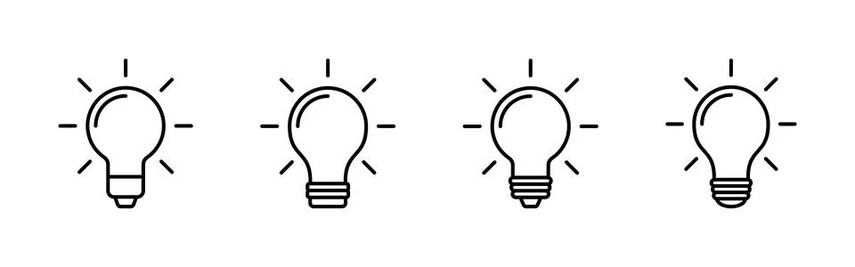 Lamp icon vector. Light bulb icon vector. idea symbol. Stock Illustration
