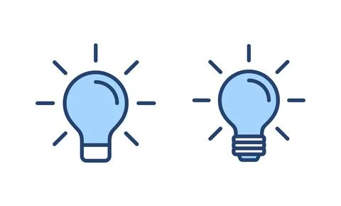 Lamp icon vector. Light bulb sign and symbol. idea symbol. Stock Illustration