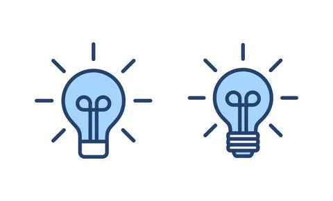 Lamp icon vector. Light bulb sign and symbol. idea symbol. Stock Illustration