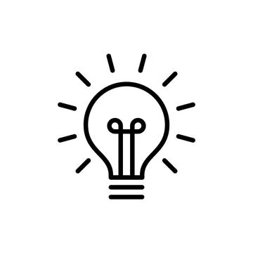 Lamp icon vector. Light bulb sign and symbol. idea symbol. Stock Illustration