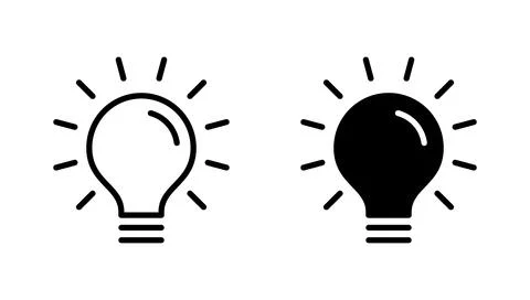 Lamp icon vector. Light bulb sign and symbol. idea symbol. Stock Illustration