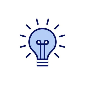 Lamp icon vector. Light bulb sign and symbol. idea symbol. Stock Illustration