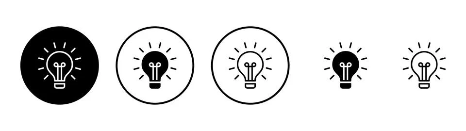Lamp icon vector. Light bulb sign and symbol. idea symbol. Stock Illustration