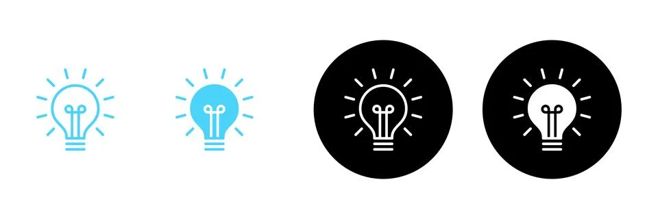 Lamp icon vector. Light bulb sign and symbol. idea symbol. Stock Illustration