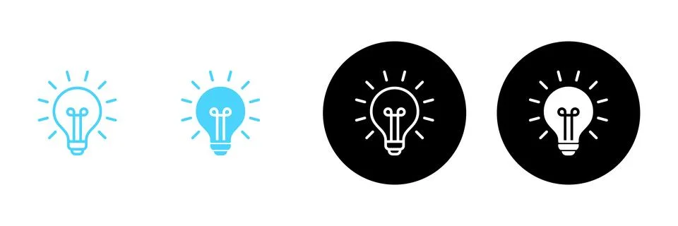 Lamp icon vector. Light bulb sign and symbol. idea symbol. Stock Illustration