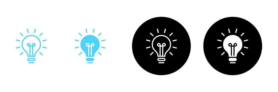 Lamp icon vector. Light bulb sign and symbol. idea symbol. Stock Illustration
