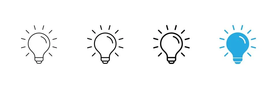 Lamp icon vector. Light bulb sign and symbol. idea symbol. Stock Illustration
