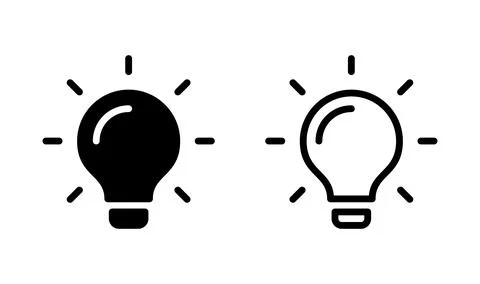 Lamp icon vector. Light bulb icon. idea icon vector Stock Illustration