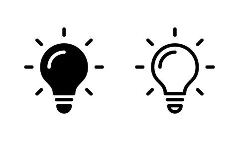 Lamp icon vector. Light bulb icon. idea icon vector Stock Illustration