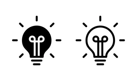 Lamp icon vector. Light bulb icon. idea icon vector Illustrazione stock