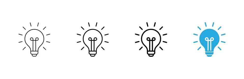 Lamp icon vector. Light bulb sign and symbol. idea symbol. Illustrazione stock
