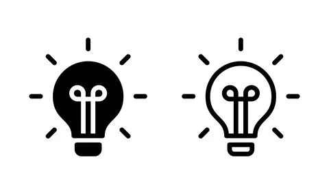Lamp icon vector. Light bulb icon. idea icon vector Stock Illustration