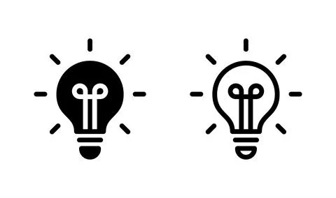 Lamp icon vector. Light bulb icon. idea icon vector Stock Illustration
