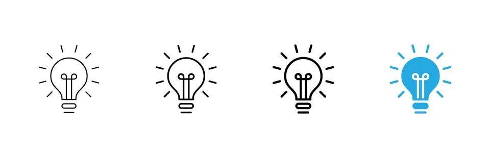 Lamp icon vector. Light bulb sign and symbol. idea symbol. Stock Illustration