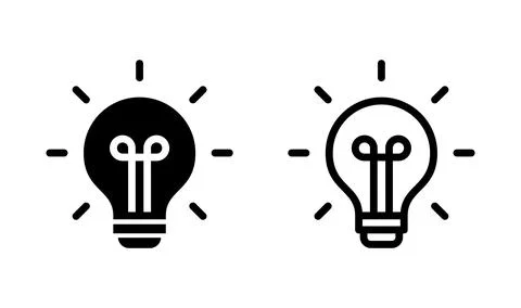 Lamp icon vector. Light bulb icon. idea icon vector Stock Illustration