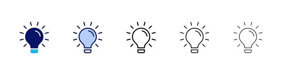 Lamp icon vector. Light bulb sign and symbol. idea symbol. Stock Illustration
