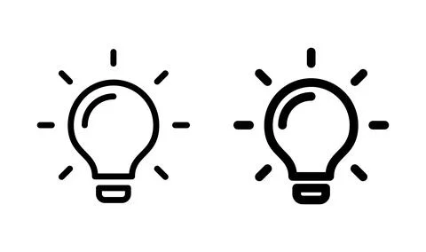 Lamp icon vector. Light bulb icon. idea icon vector Stock Illustration