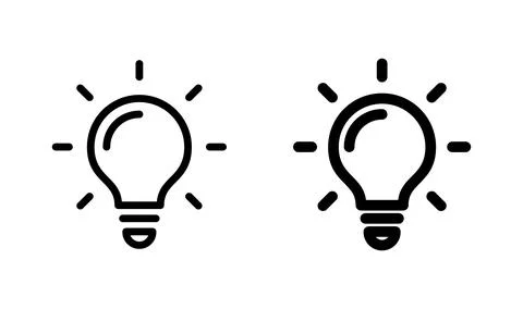 Lamp icon vector. Light bulb icon. idea icon vector Stock Illustration