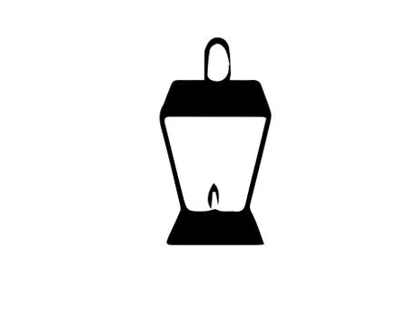 Lamp icon on white background Stock Illustration