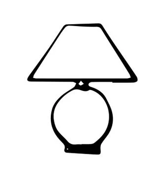 Lamp icon on white background Stock Illustration