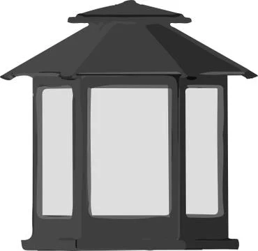 Lamp icon on white background Stock Illustration