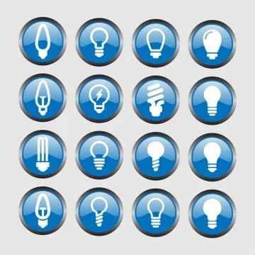 Lamp icons Stock Illustration