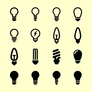 Lamp icons Stock Illustration