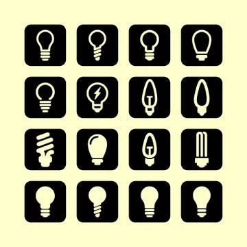 Lamp icons Stock Illustration
